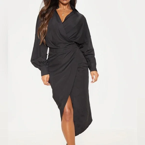 knee length dresses for ladies It All Makes Sense Black Midi Dress, Medium - The Mint Julep Boutique